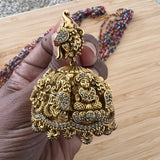 Handmade multi color Nakshi pendant Necklace