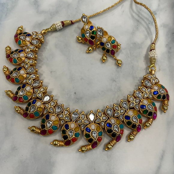Antique  Jadau  Mango Necklace