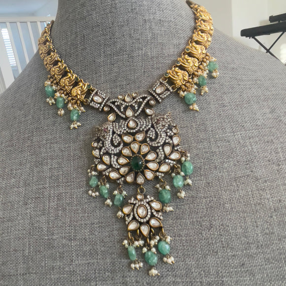 Victorian Fusion Elephant  Necklace (Short)