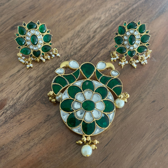 Antique Jadau Pendant Set