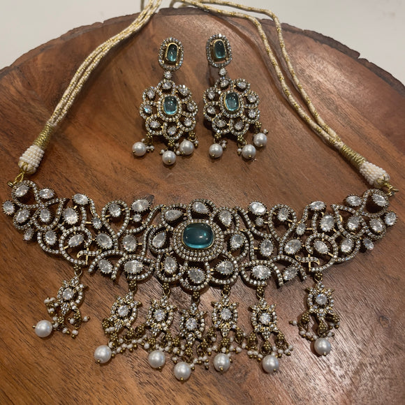 Victorian Moissanite Choker Necklace