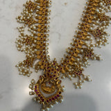 Guttapusalu Peacock Necklace (Long)