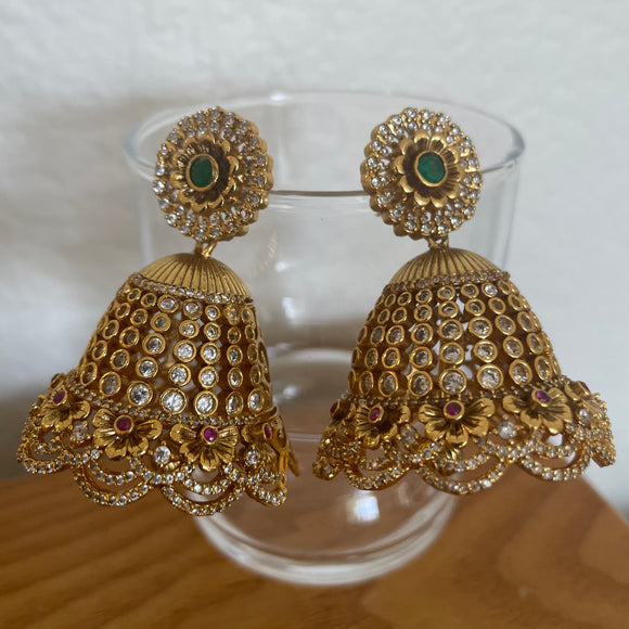 Antique Oversized Jhumka Earrings