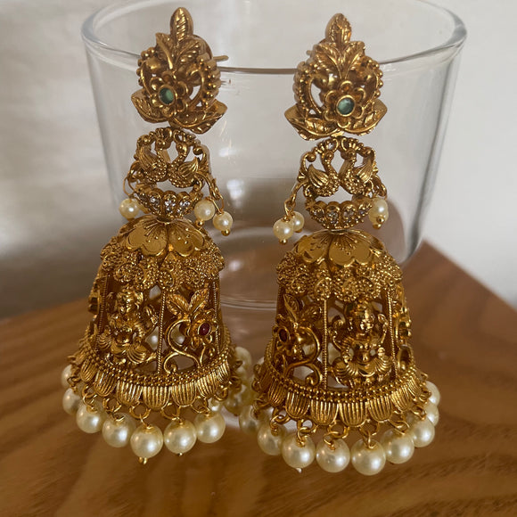 Antique Oversized Jhumka Earrings
