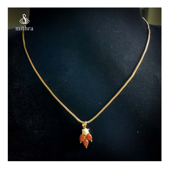 Pearl and Sandstone stone Pendant Set