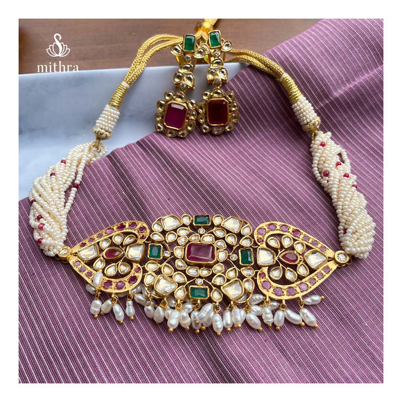 Rajwaadi Designer  Fusion Choker Necklace
