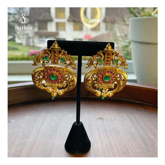 Antique Peacock Earrings