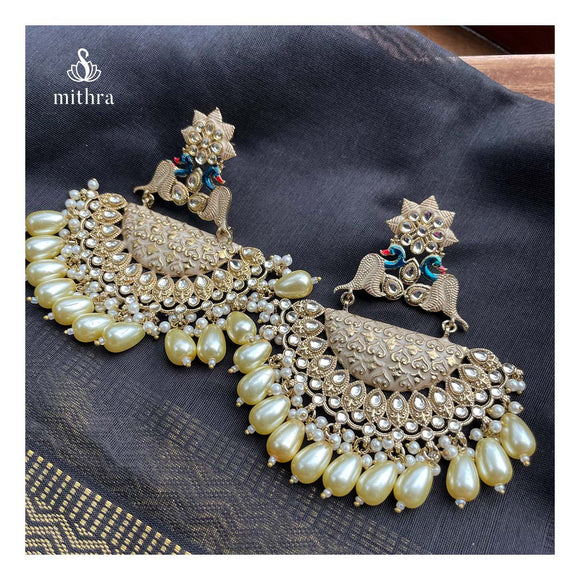 Meenakari Chandbali Earrings