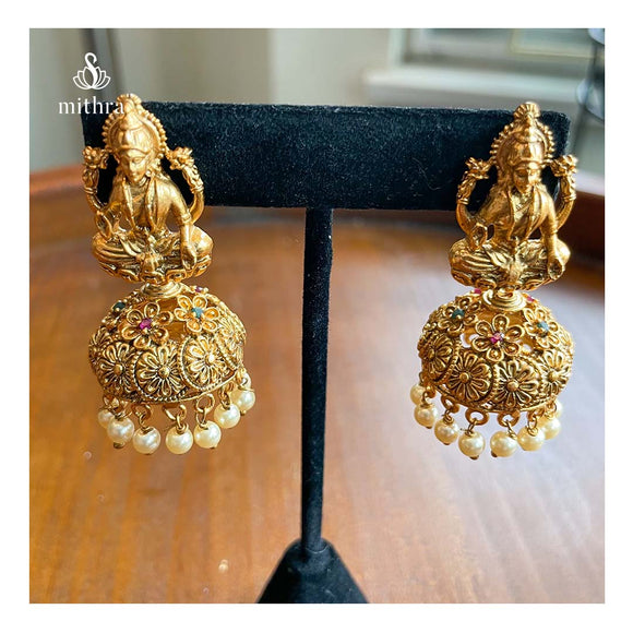 Antique Coin Jhumka Earrings
