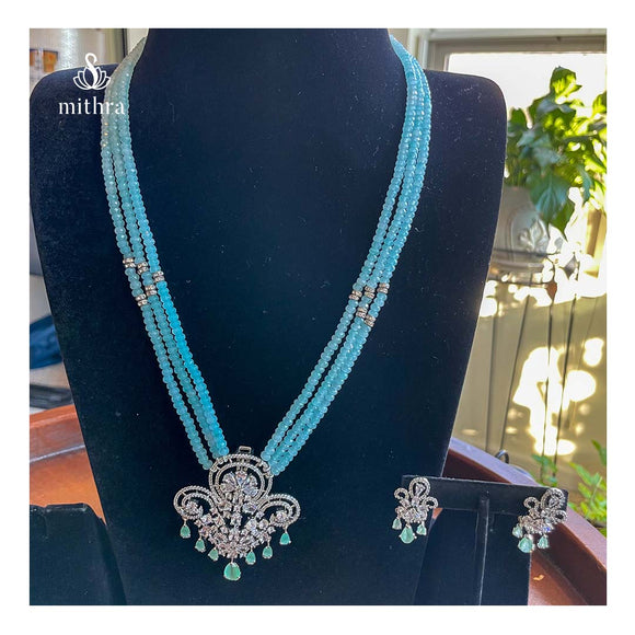 Zircon  Beaded Statement Necklace