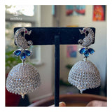 Zircon  Statement Jhumka Earrings