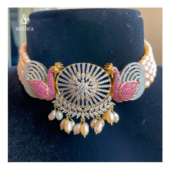 Designer Pearl Choker Necklace