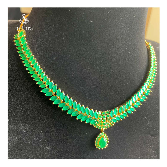 Elegant Green Zircon Necklace