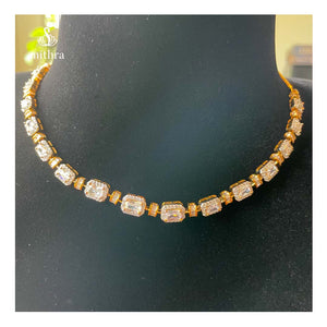 Geometric Zircon necklace