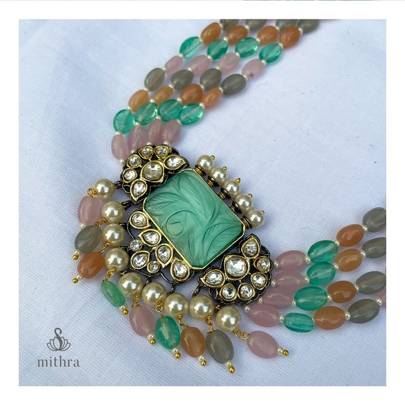 Carved Stone Fusion Necklace