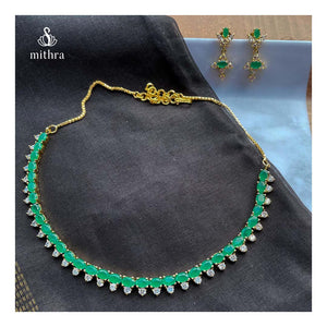 Elegant Green Zircon Necklace