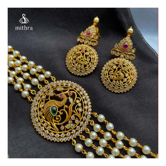 Peacock Choker Necklace