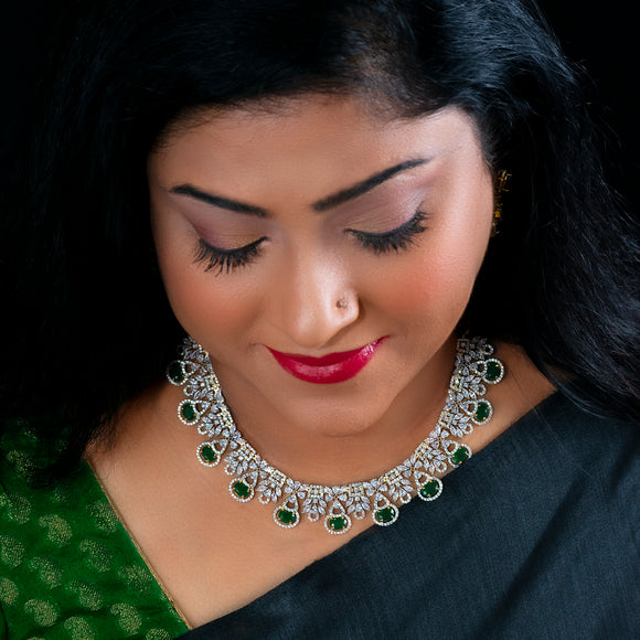 Elegant Green Zircon Necklace