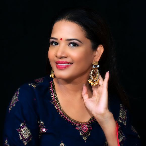 Elephant Meenakari Earrings