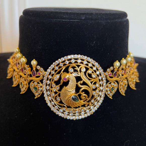 Peacock Choker Necklace