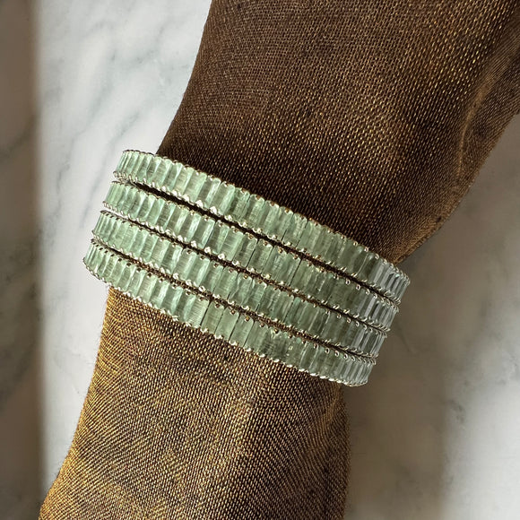 Green Stone Bangles
