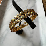 White Stone Bangles