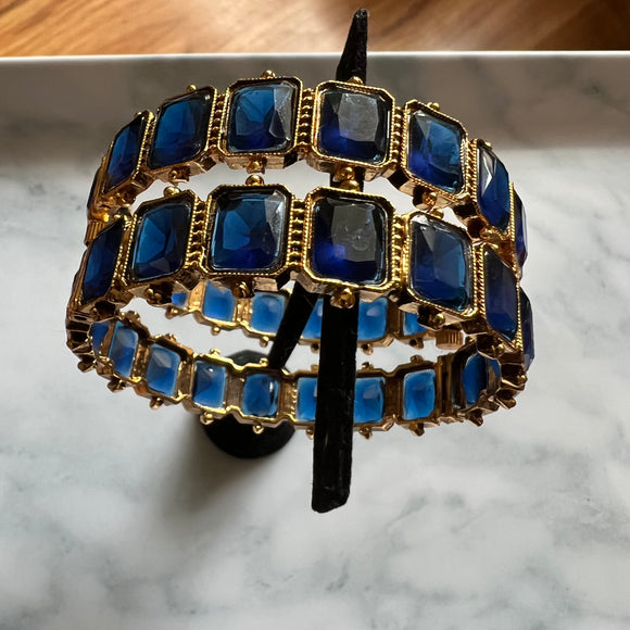Sapphire Blue Stone Bangles