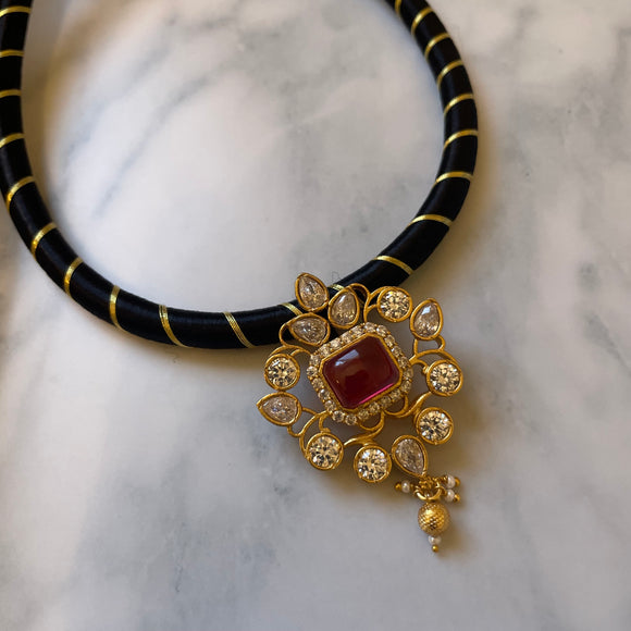 American Diamond Thread Necklace