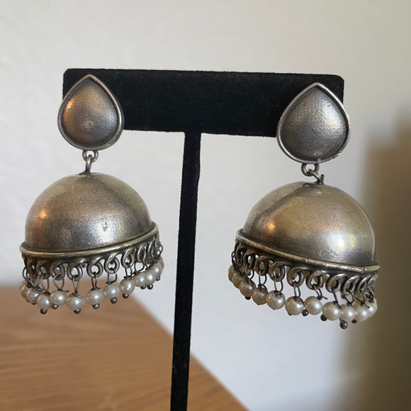 German Silver  Jhumka  Earrings