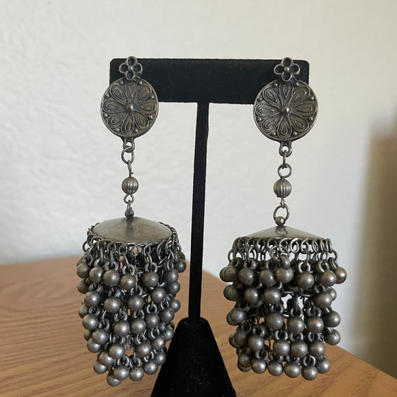 German Silver Long  Earrings