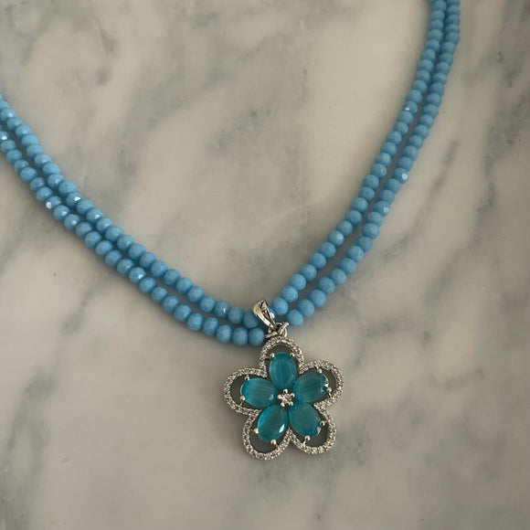 Zircon Beaded  Necklace