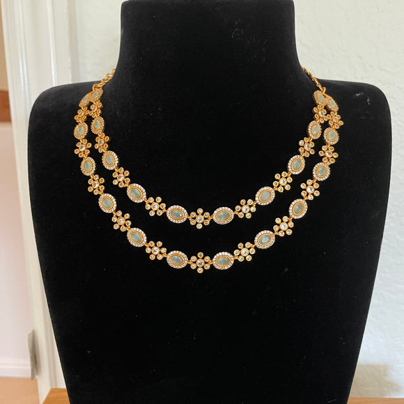 Antique Mint Layered Necklace
