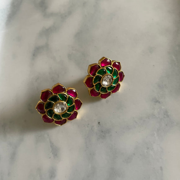 Antique Jadau Stud Earrings