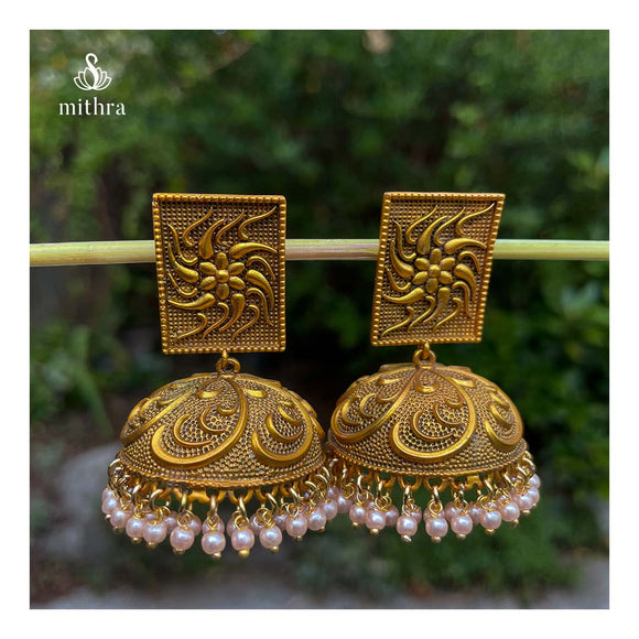 Meenakari Jhumka Earrings