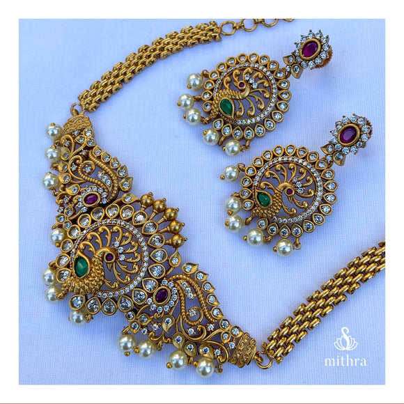 Peacock Choker Necklace