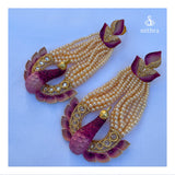 Statement Meenakari Peacock Earrings