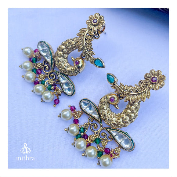 Antique Peacock Earrings