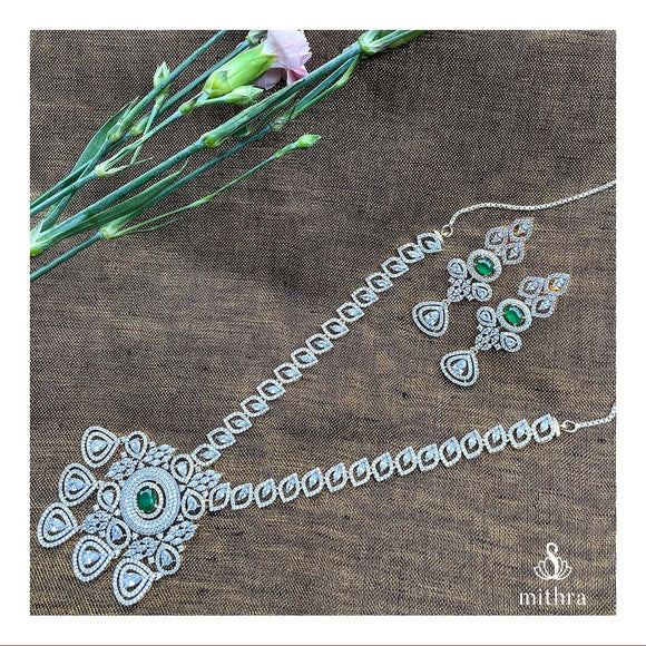 Long Luminous Stone Necklace