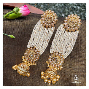 Fusion Beaded Long Earrings