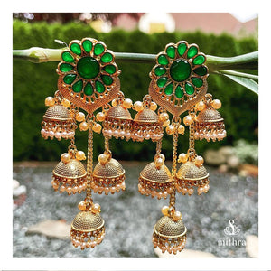 Fusion Layered Jhumka Earrings