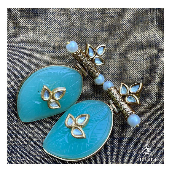 Carved Stone Fusion Earrings
