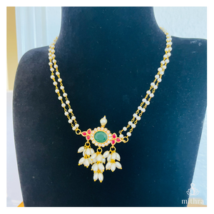 Antique CZ Pearl Necklace