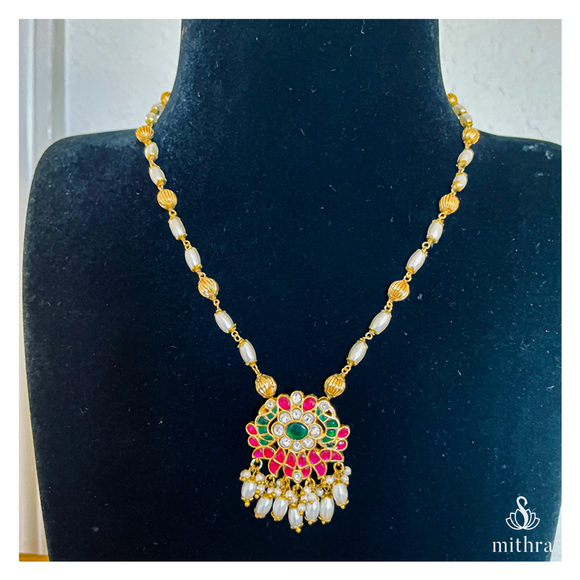 Antique Jadau Pearl Necklace