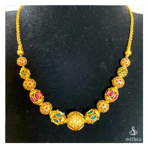 Antique Gold Beaded Necklace
